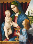 Francesco Francia - Madonna and Child with Angel, ca. 1495-1500