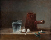 Jean-Siméon Chardin - Glass of Water and Coffeepot, ca. 1761