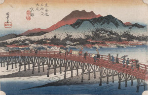 Utagawa Hiroshige - The Great San-Jo Bridge in Kyoto, c. 1833-1834