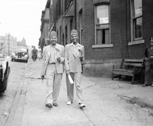 Charles "Teenie" Harris - Two members of the Steel City Elks, Hill District, Pittsburgh, 1943