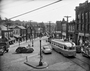 Charles "Teenie" Harris - Intersection at Herron Avenue and Milwaukee Street, ca. 1942-1946