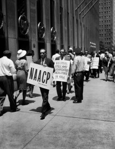 Charles "Teenie" Harris - Civil rights protesters outside of US Steel building, Pittsburgh, June 1966
