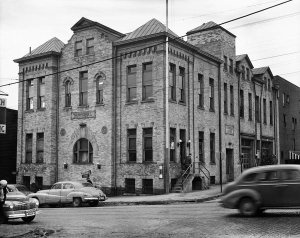 Charles "Teenie" Harris - Exterior of Homestead Municipal Building, c. 1950-1970