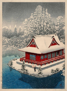 Kawase Hasui - Snow at Inokashira (Inokashira no yuki), 1928