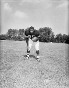 Charles "Teenie" Harris - Pittsburgh Steelers football player no. 35, John Henry Johnson, July 1961