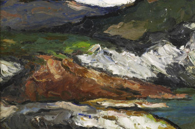 Paul Cézanne - Rocks at the Seashore (Rochers au bord de la mer), 1865-1866