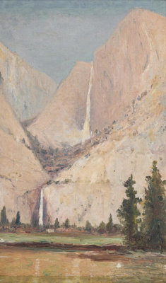 Joseph R. Woodwell - Yosemite with Waterfall, ca. 1904