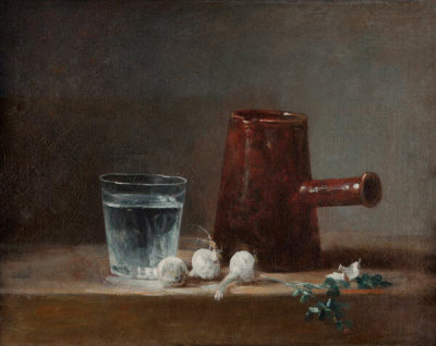 Jean-Siméon Chardin - Glass of Water and Coffeepot, ca. 1761